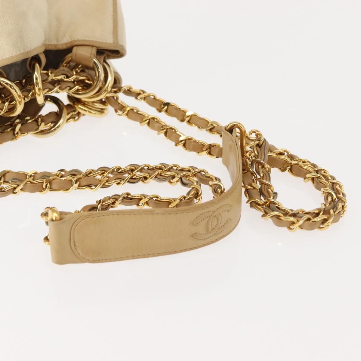 Chanel Chanel Vintage Drawstring Chain Bucket Bag Quilted Canvas Size ONE SIZE - 7 Thumbnail