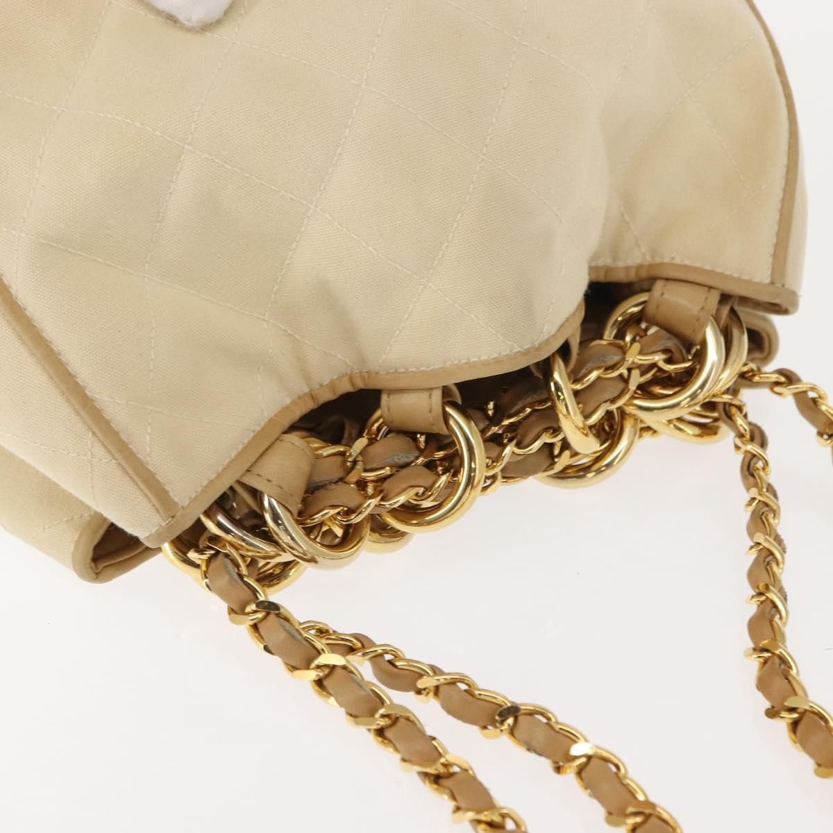 Chanel Chanel Vintage Drawstring Chain Bucket Bag Quilted Canvas Size ONE SIZE - 17 Thumbnail