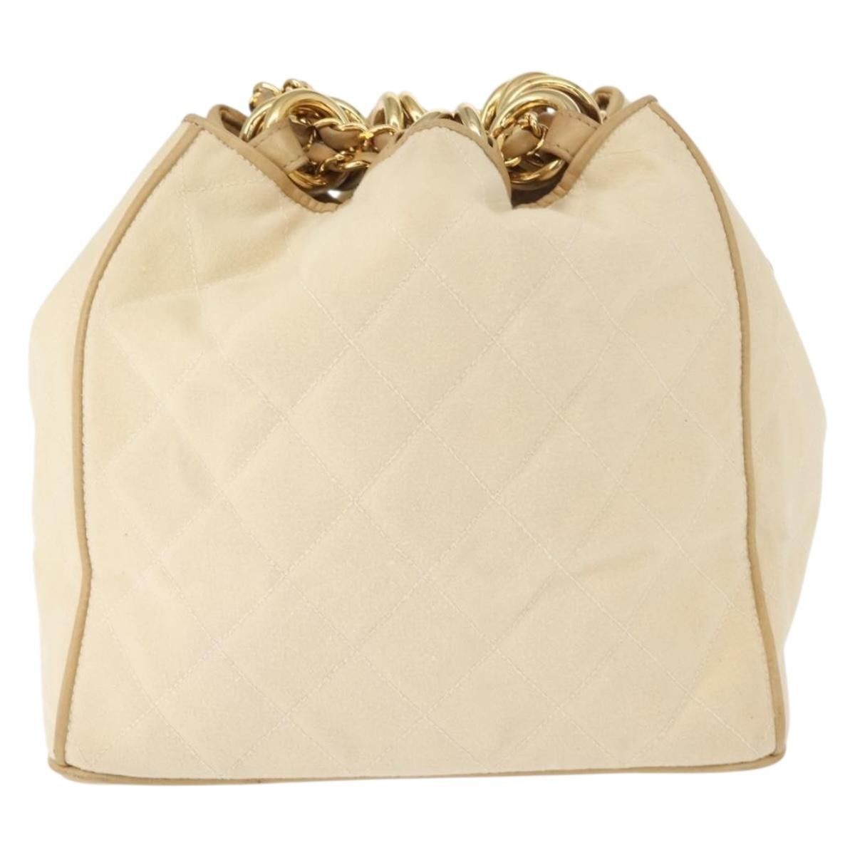 Chanel Chanel Vintage Drawstring Chain Bucket Bag Quilted Canvas Size ONE SIZE - 2 Thumbnail