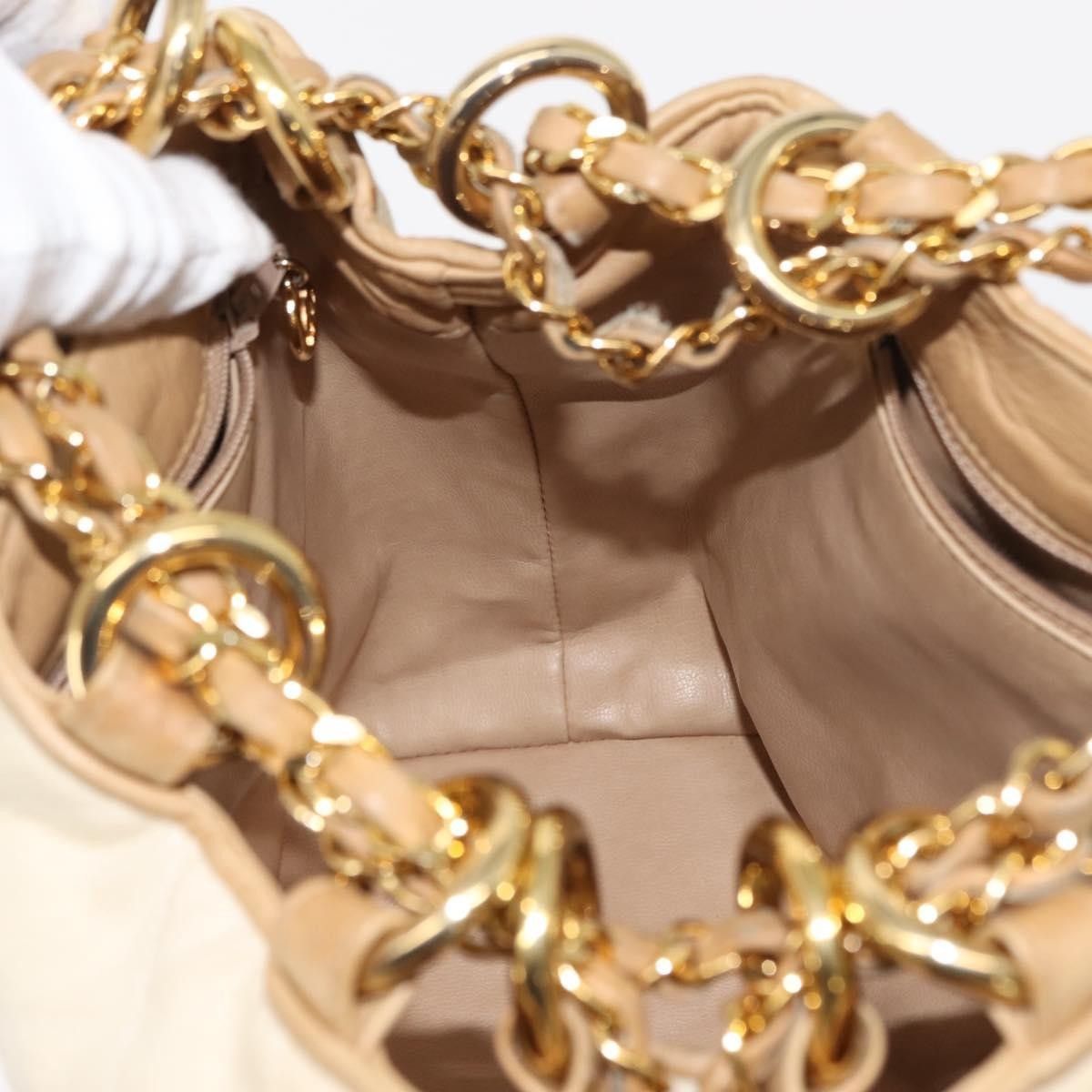 Chanel Chanel Vintage Drawstring Chain Bucket Bag Quilted Canvas Size ONE SIZE - 12 Thumbnail