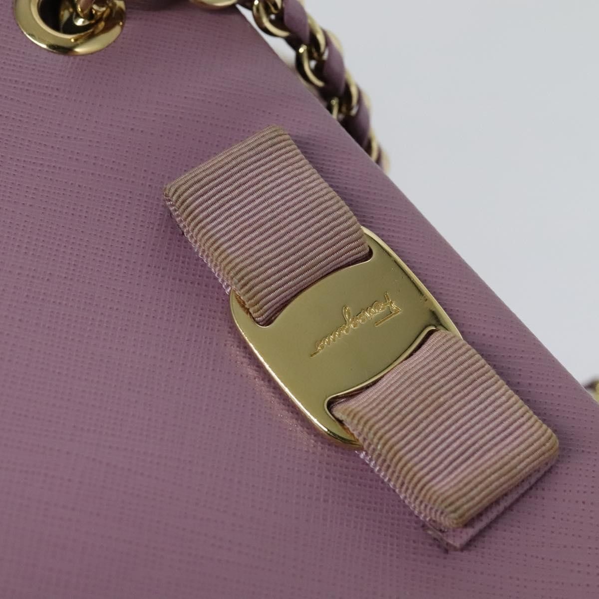 Salvatore Ferragamo Salvatore Ferragamo Vara Bow Chain Tote Leather Size ONE SIZE - 13 Thumbnail