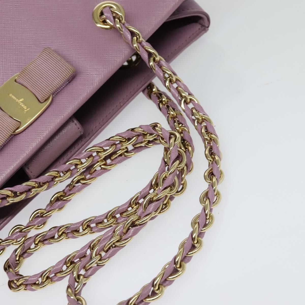 Salvatore Ferragamo Salvatore Ferragamo Vara Bow Chain Tote Leather Size ONE SIZE - 8 Thumbnail
