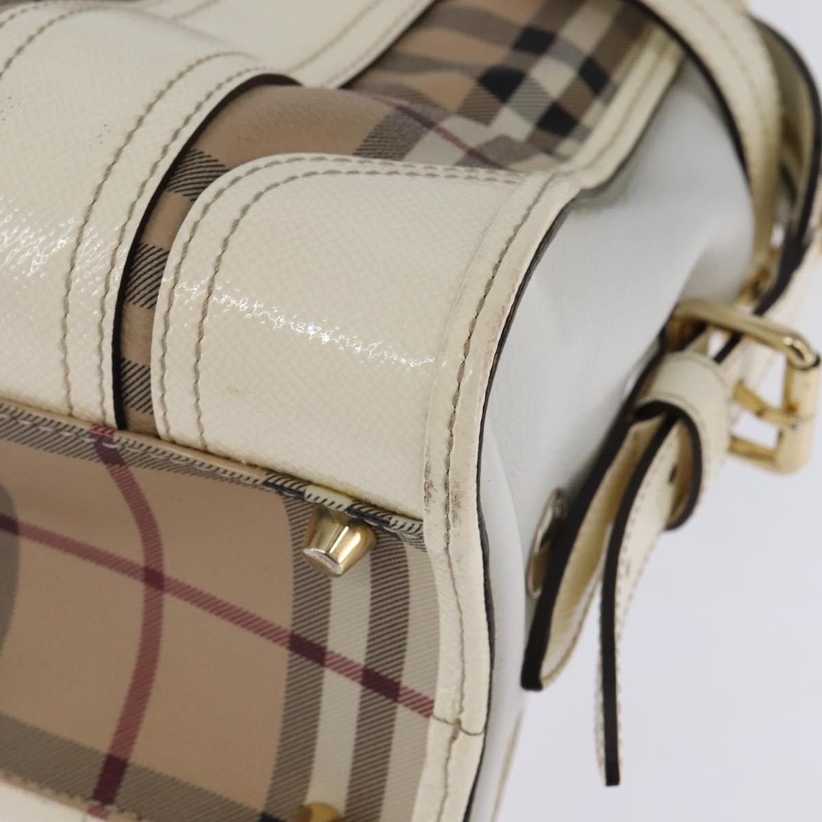 Burberry Burberry Minford Satchel Haymarket Coated Canvas Size ONE SIZE - 9 Thumbnail