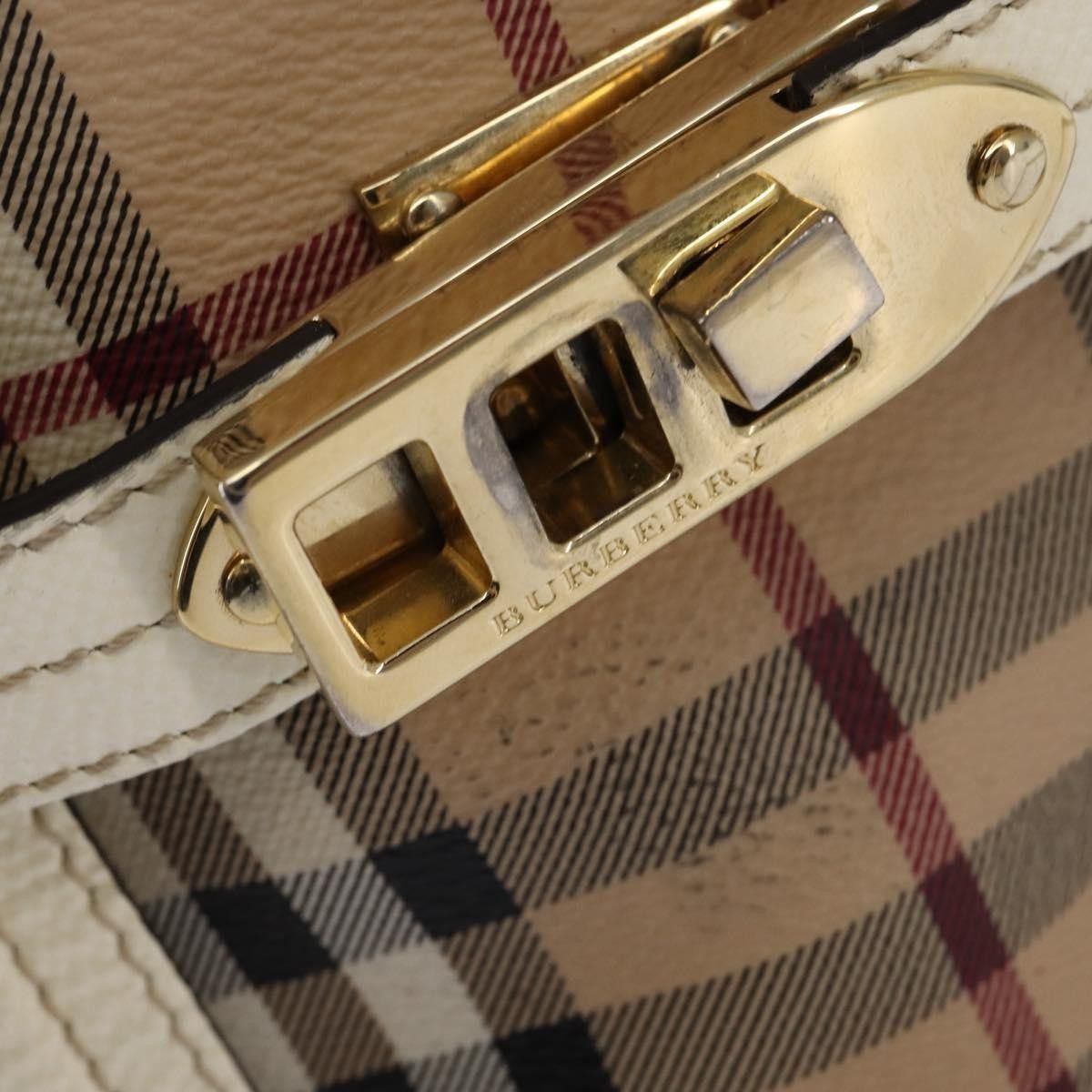 Burberry Burberry Minford Satchel Haymarket Coated Canvas Size ONE SIZE - 14 Thumbnail