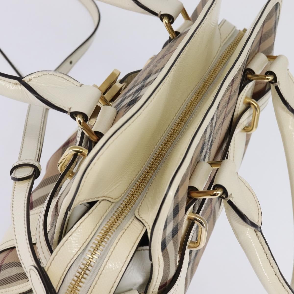Burberry Burberry Minford Satchel Haymarket Coated Canvas Size ONE SIZE - 13 Thumbnail