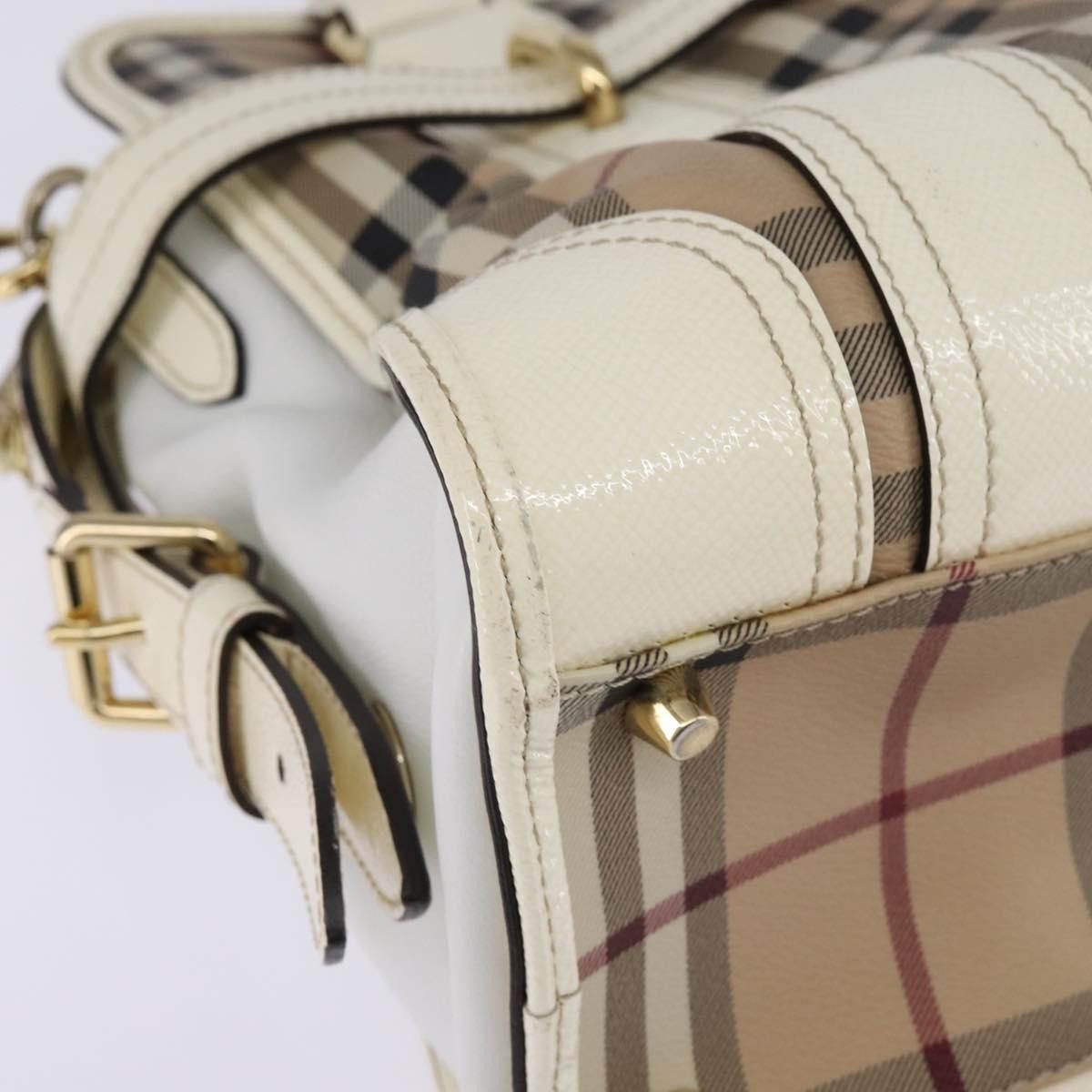 Burberry Burberry Minford Satchel Haymarket Coated Canvas Size ONE SIZE - 11 Thumbnail