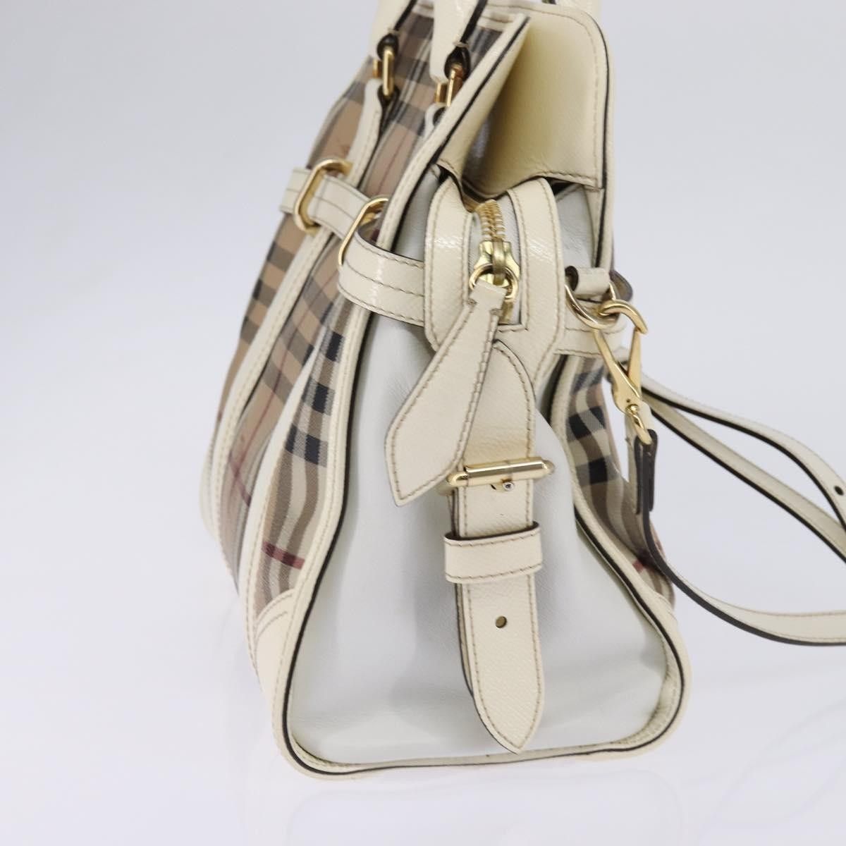 Burberry Burberry Minford Satchel Haymarket Coated Canvas Size ONE SIZE - 4 Thumbnail