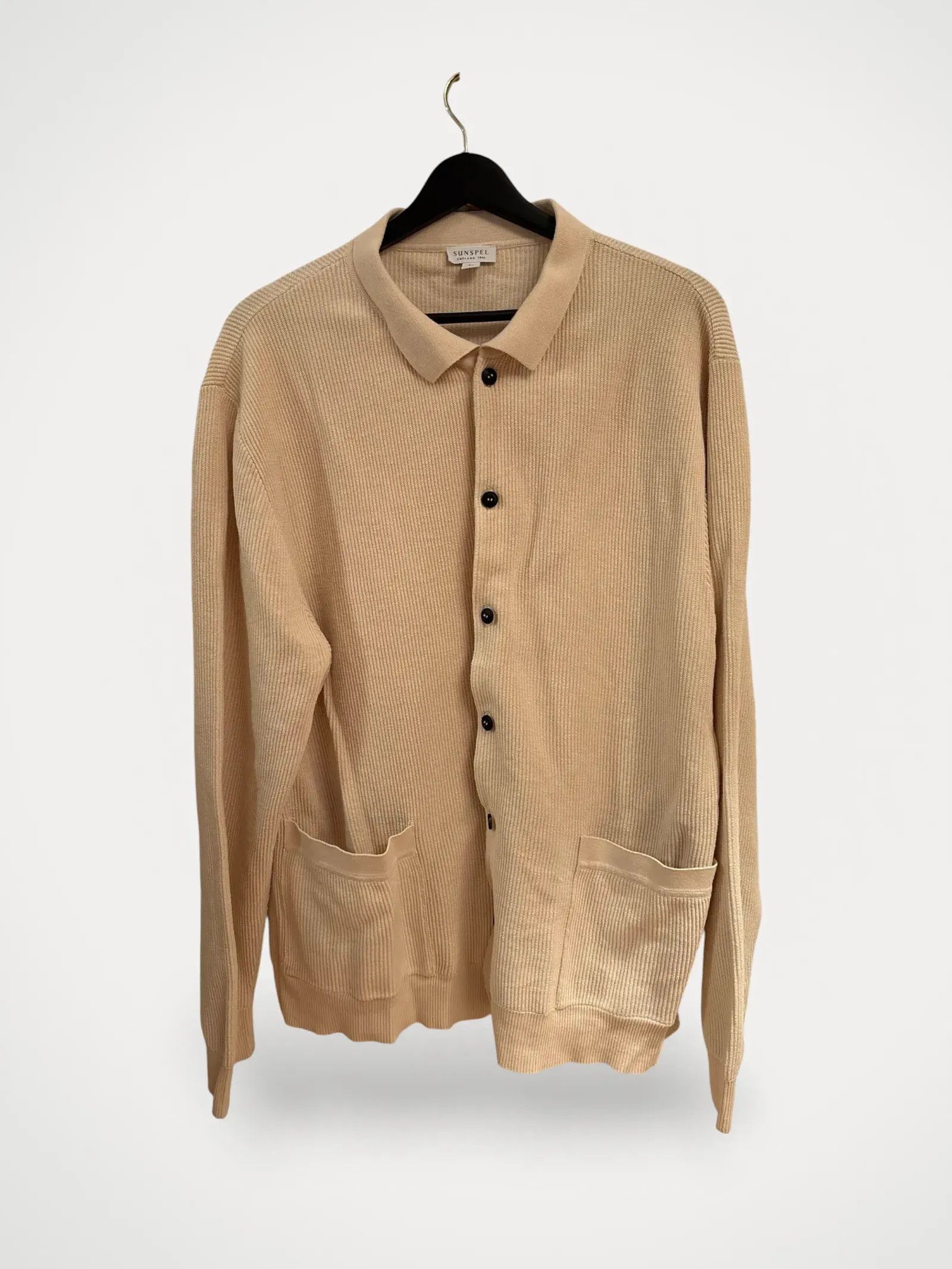 Sunspel Sunspel Waffle stitch jacket ecru Cardigan Size US XL / EU 56 / 4 - 2 Thumbnail