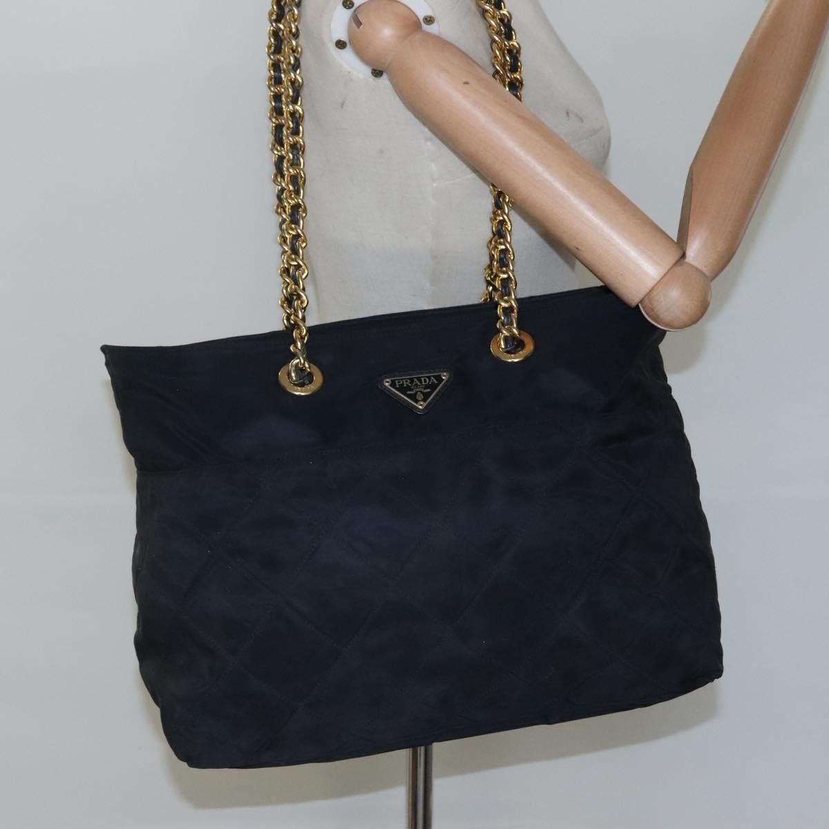 Prada Prada Chain Zip Tote Quilted Tessuto Size ONE SIZE - 13 Thumbnail