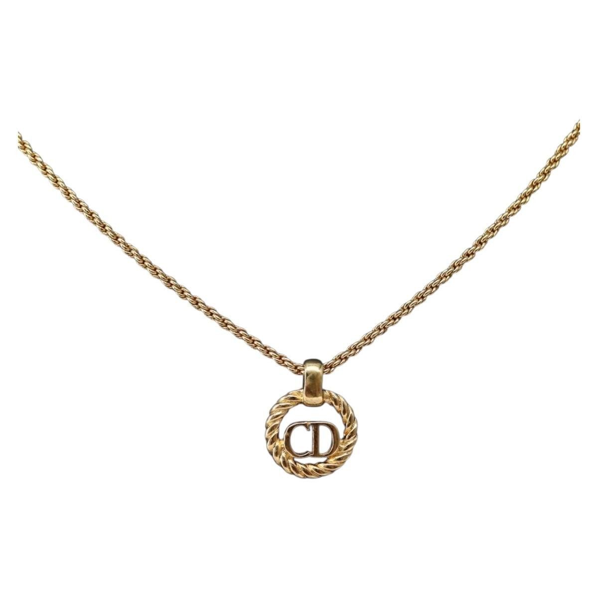 Dior Christian Dior CD Pendant Necklace Metal Size ONE SIZE - 2 Thumbnail