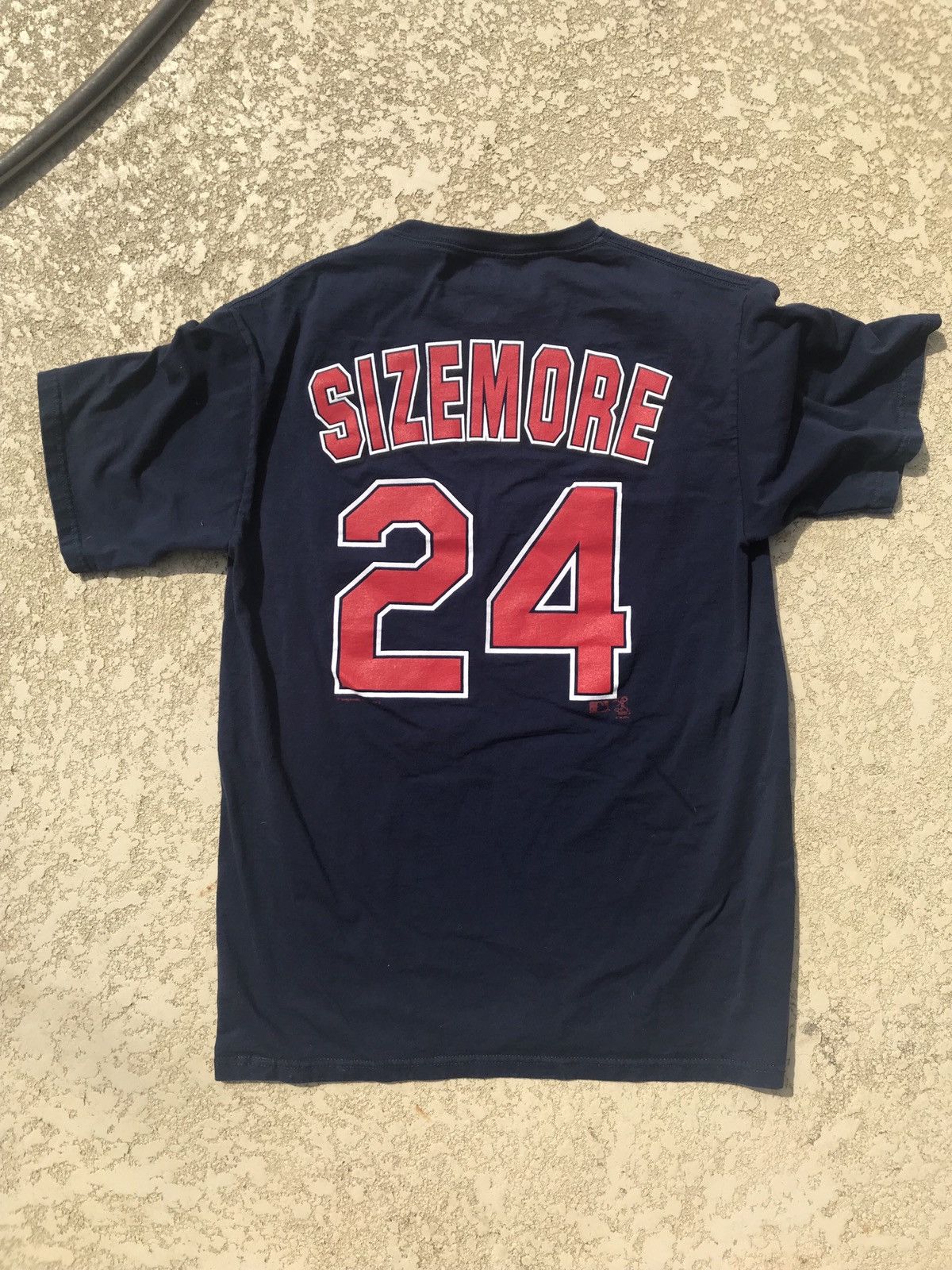 Vintage MLB (Delta) - Cleveland Indians, Grady Sizemore No.24 T-Shirt 2006 Medium