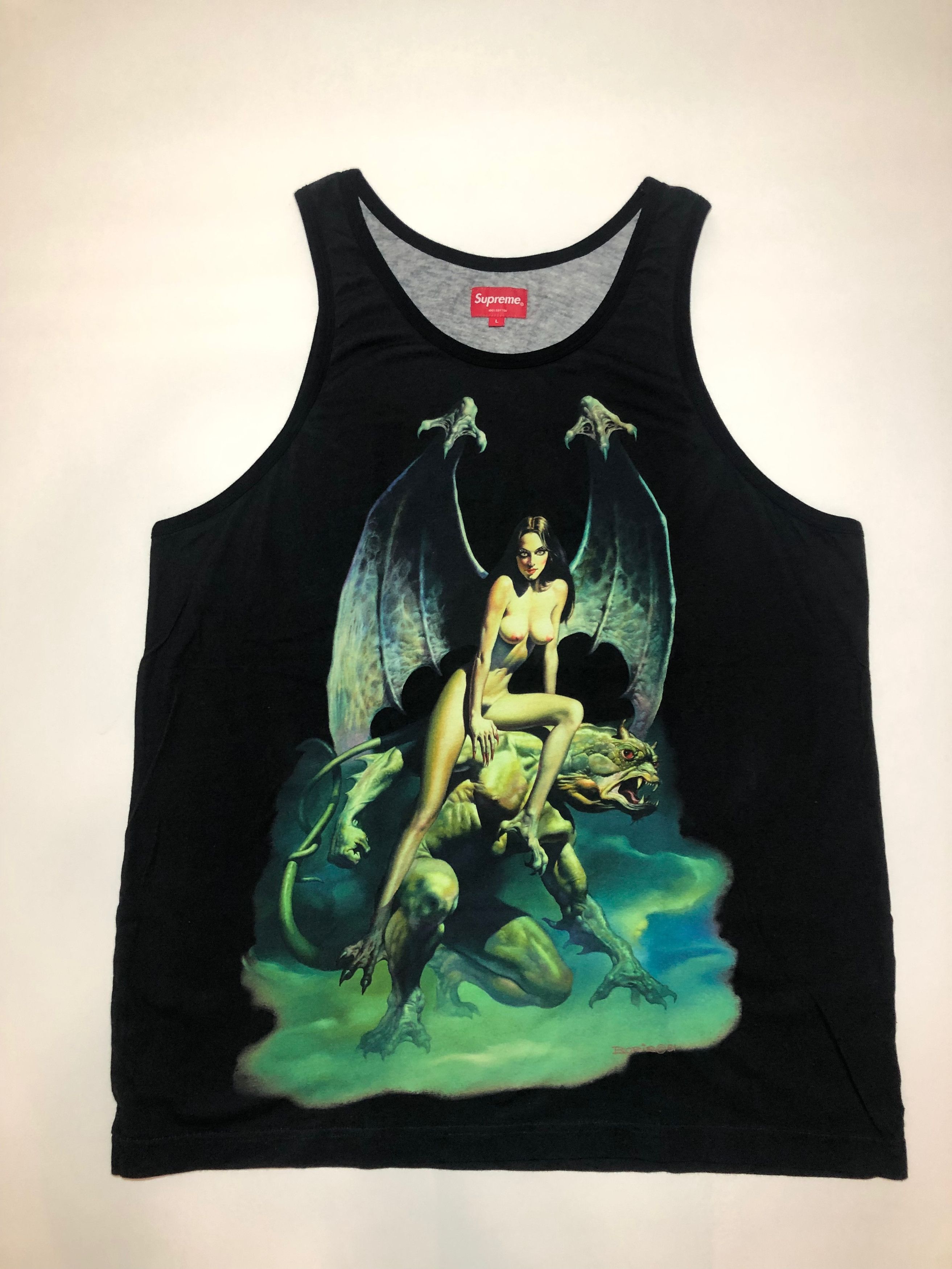 Supreme × Boris Vallejo Tank top Black L