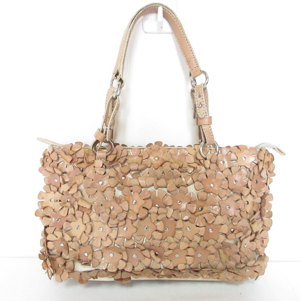 Other Other Francesco Biasia Leather Flower Motif Handbag Leather Tote Bag DUTY FREE for USA Size ONE SIZE - 2 Thumbnail