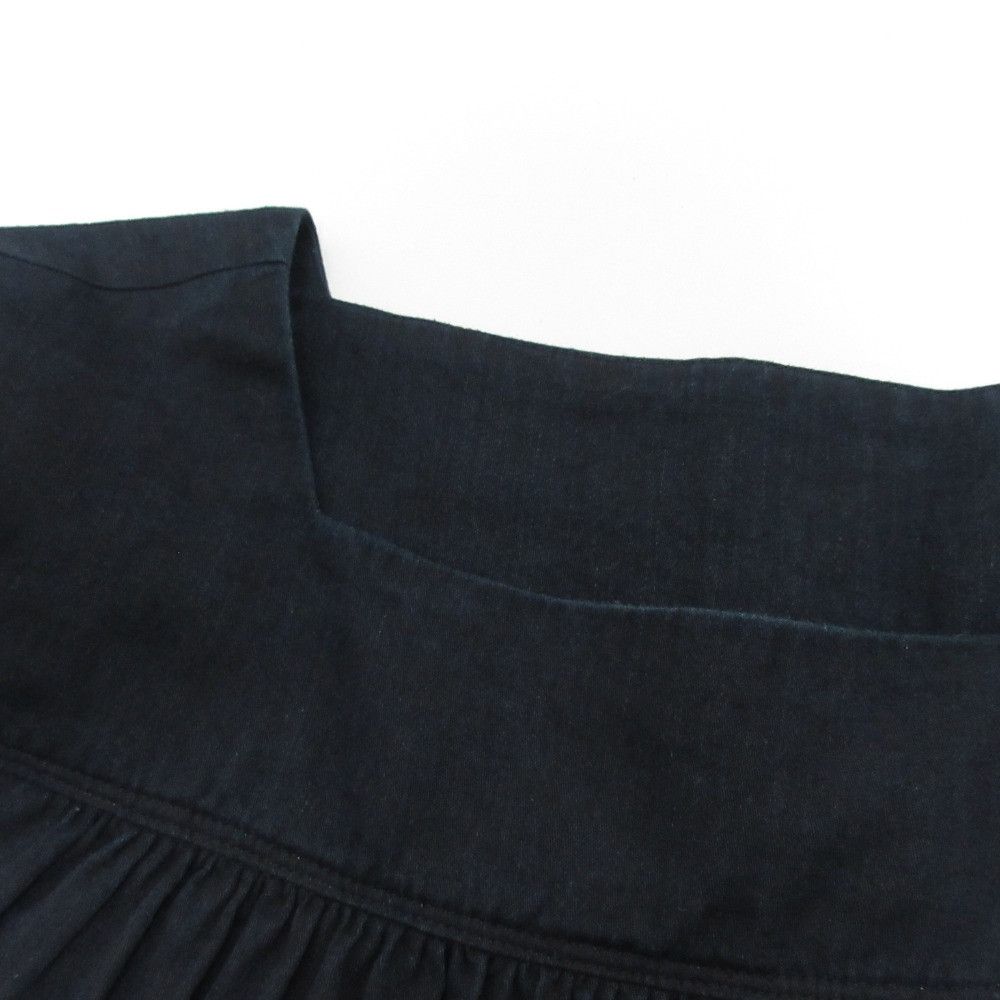 Other Other 45R Indigo Aw Satin Cutwork Blouse Cotton Tops 71230274 DUTY FREE for USA Size ONE SIZE - 11 Thumbnail