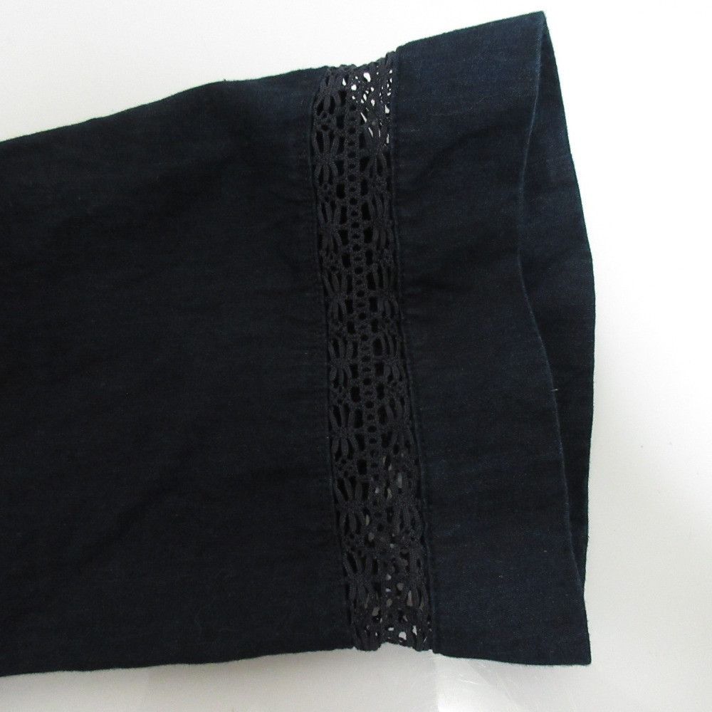Other Other 45R Indigo Aw Satin Cutwork Blouse Cotton Tops 71230274 DUTY FREE for USA Size ONE SIZE - 14 Thumbnail