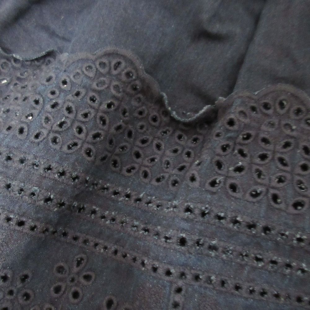 Other Other 45R Indigo Aw Satin Cutwork Blouse Cotton Tops 71230274 DUTY FREE for USA Size ONE SIZE - 18 Thumbnail