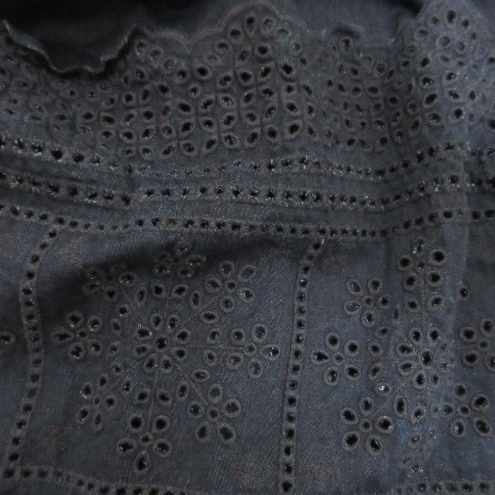 Other Other 45R Indigo Aw Satin Cutwork Blouse Cotton Tops 71230274 DUTY FREE for USA Size ONE SIZE - 16 Thumbnail