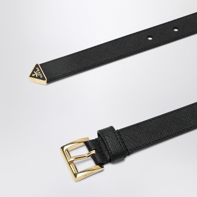 Prada Prada Black Saffiano Leather Belt Size ONE SIZE - 2 Thumbnail