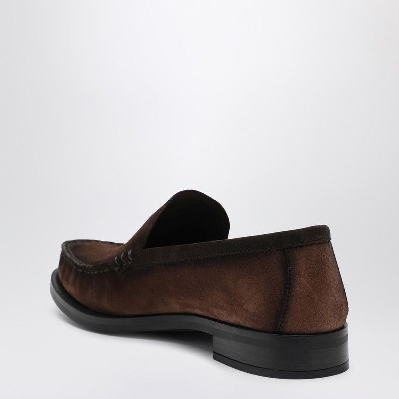 Prada Prada Brown Suede Leather Loafers Size US 7.5 / IT 37.5 - 2 Thumbnail
