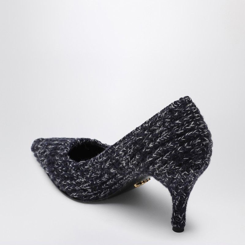 Prada Prada Blue Knitted Décolleté Size US 6.5 / IT 36.5 - 2 Thumbnail