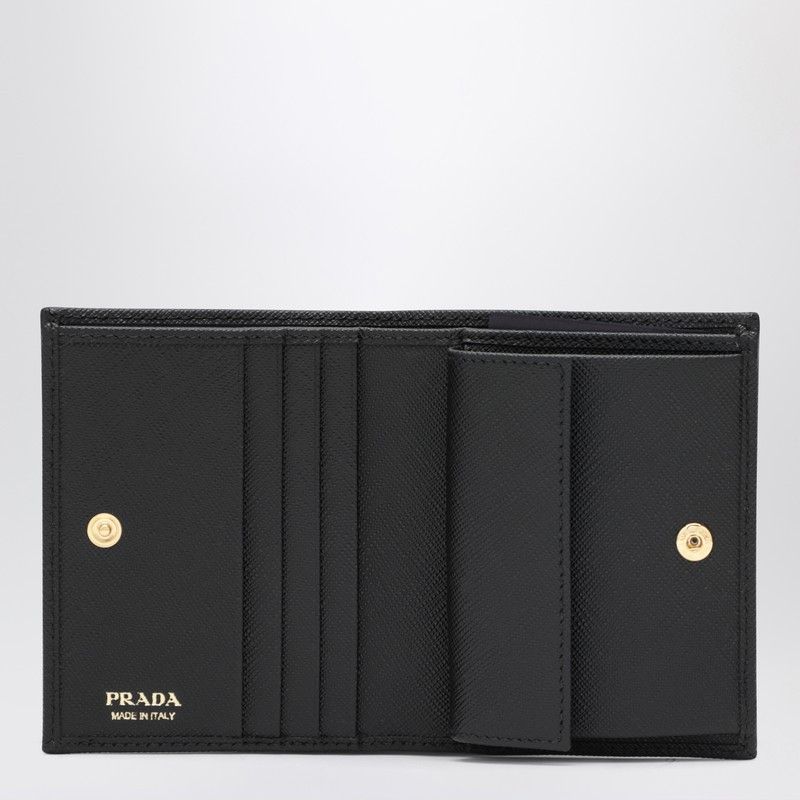 Prada Prada Black Saffiano Leather Small Wallet Size ONE SIZE - 2 Thumbnail
