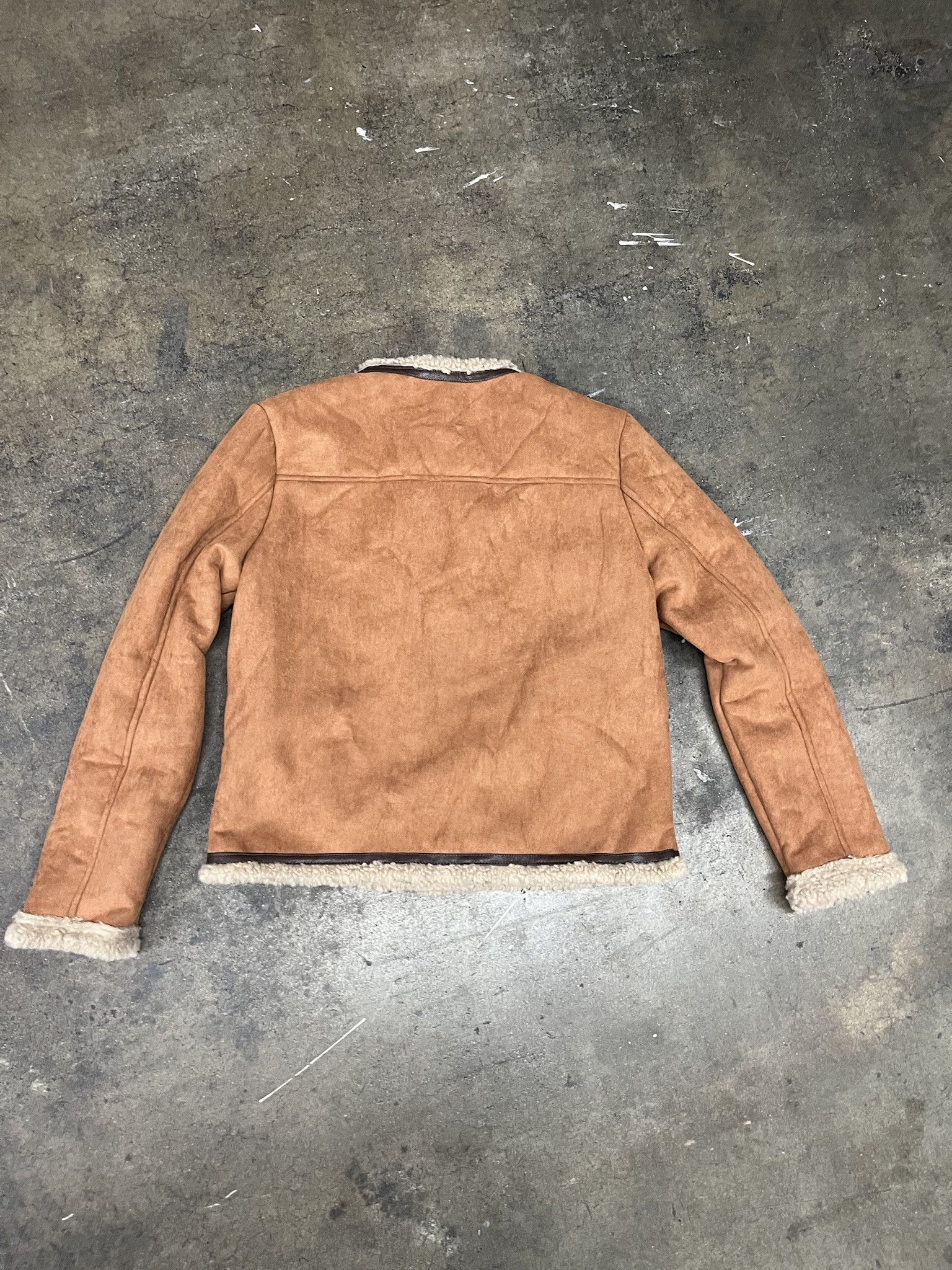 Leather Vintage Suede Leather Jacket Sherpa Lined Suede Coat Size S Size US S / EU 44-46 / 1 - 3 Thumbnail
