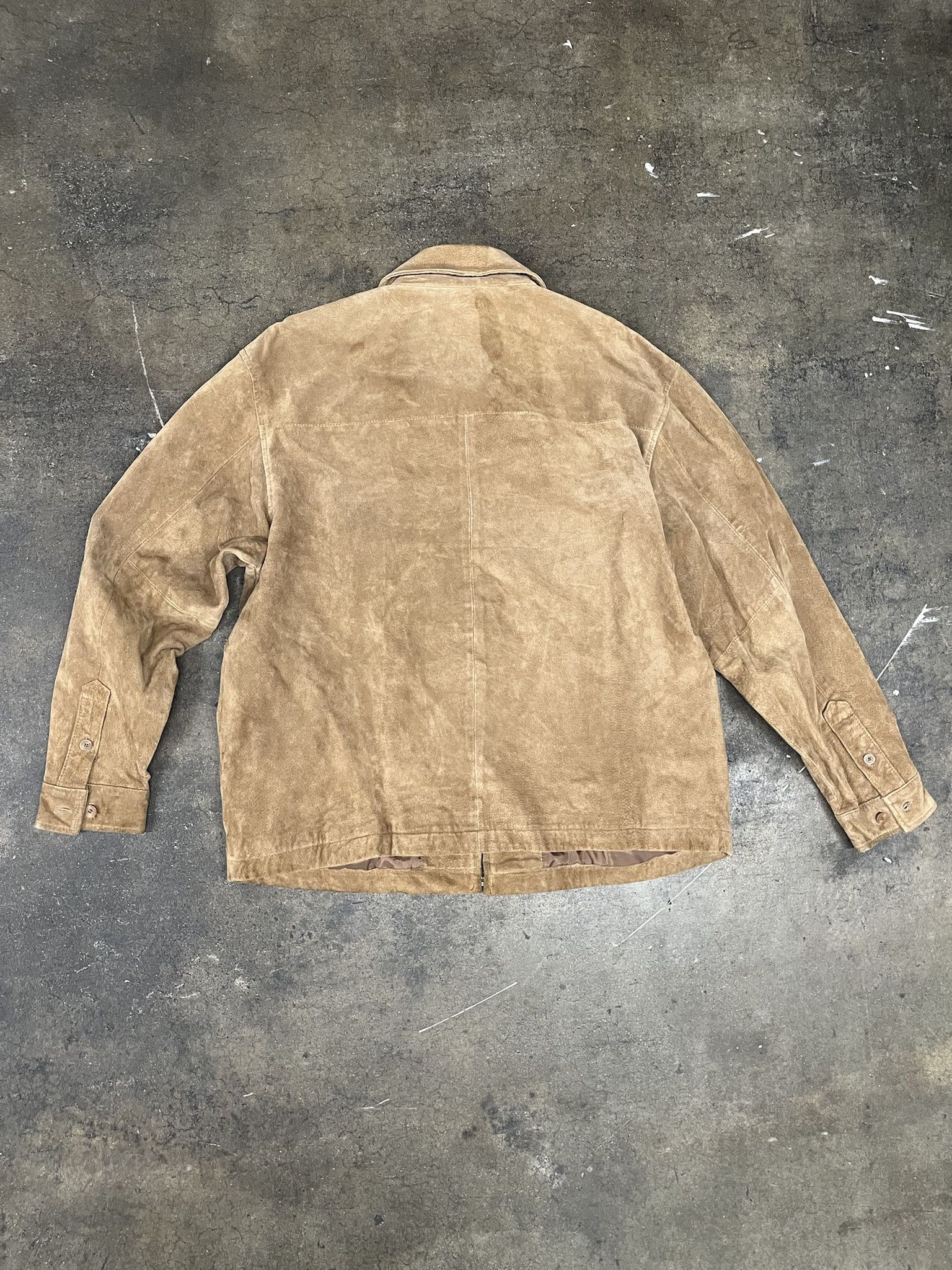 Leather × Vintage Vintage Suede Leather Jacket 90s Consensus Brown Suede Coat Size L Size US L / EU 52-54 / 3 - 3 Thumbnail