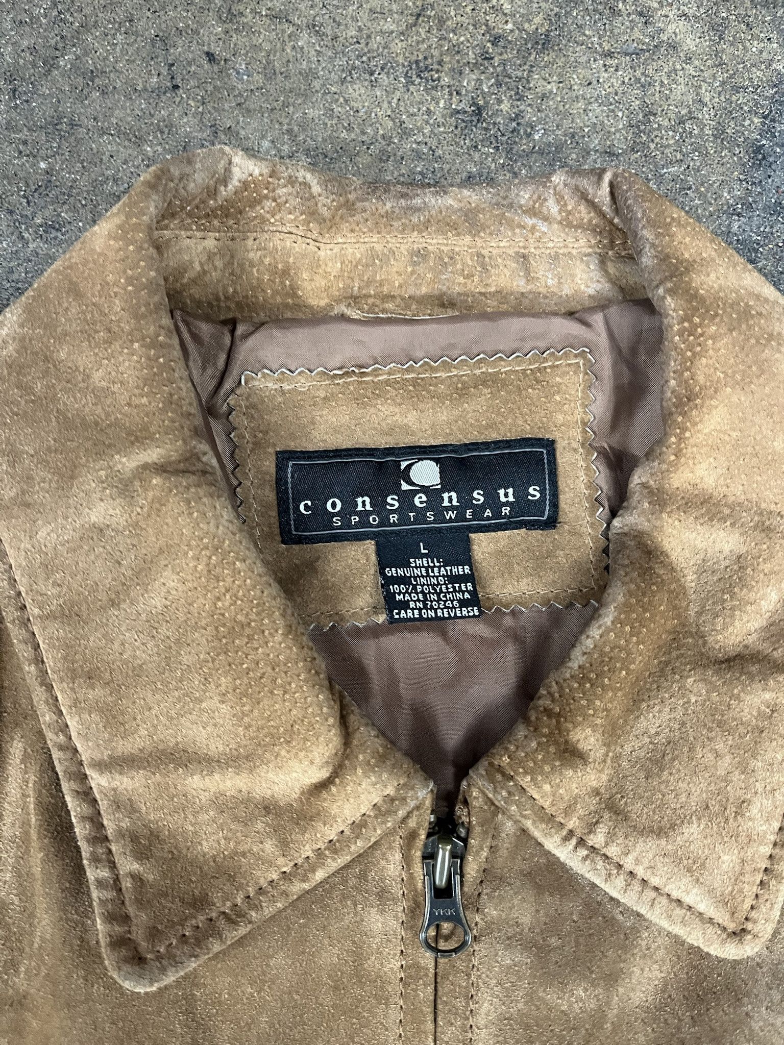 Leather × Vintage Vintage Suede Leather Jacket 90s Consensus Brown Suede Coat Size L Size US L / EU 52-54 / 3 - 2 Thumbnail