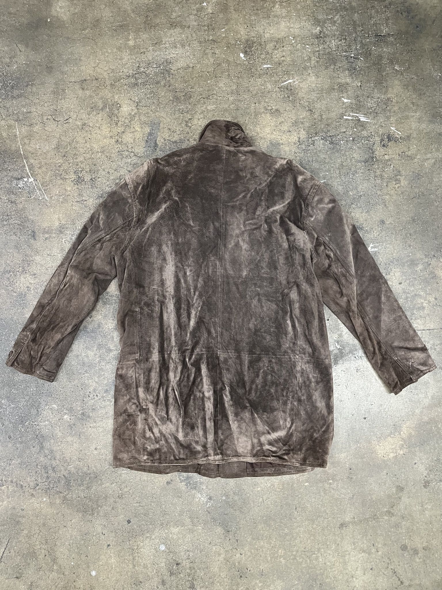Leather Vintage Suede Leather Jacket 90s Cezani Brown Suede Coat Size L Size US L / EU 52-54 / 3 - 3 Thumbnail