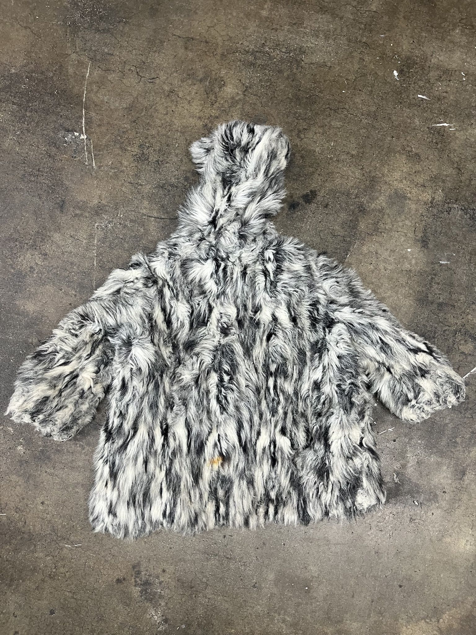 Affliction × Leather Vintage Y2K Fur Coat Hooded 2000s Sherpa Lined Hooded Jacket Size XXS Size US XXS / EU 40 - 4 Thumbnail
