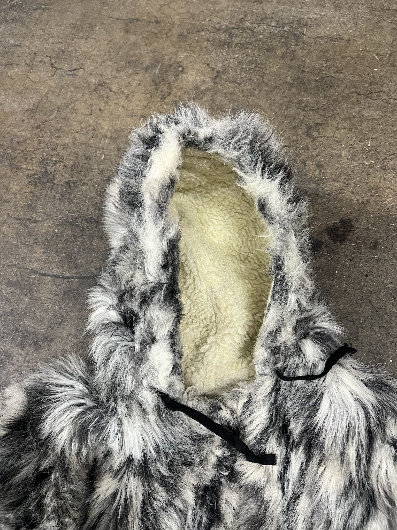 Affliction × Leather Vintage Y2K Fur Coat Hooded 2000s Sherpa Lined Hooded Jacket Size XXS Size US XXS / EU 40 - 2 Thumbnail