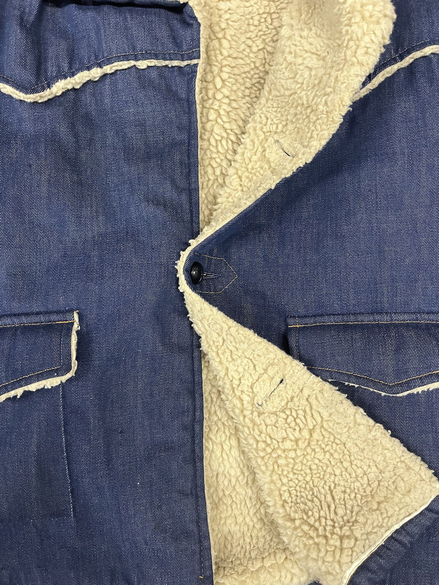 Vintage Vintage Cooper Sherpa Lined Denim Jacket Szie 42 (L) Size US L / EU 52-54 / 3 - 2 Thumbnail