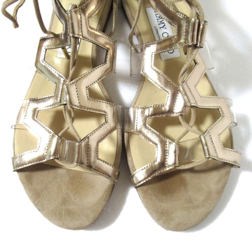 Jimmy Choo Jimmy Choo JIMMY CHOO Lace Up Sandals Leather Shoes DUTY FREE for USA Size ONE SIZE - 4 Thumbnail