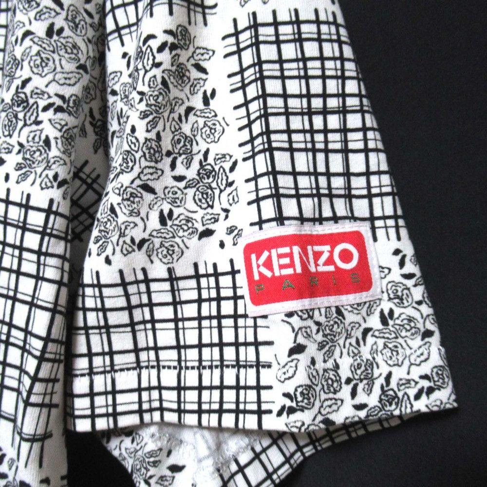 Kenzo Kenzo Kenzo Flower Check Print T-shirt Cotton T-Shirts DUTY FREE for USA Size ONE SIZE - 4 Thumbnail