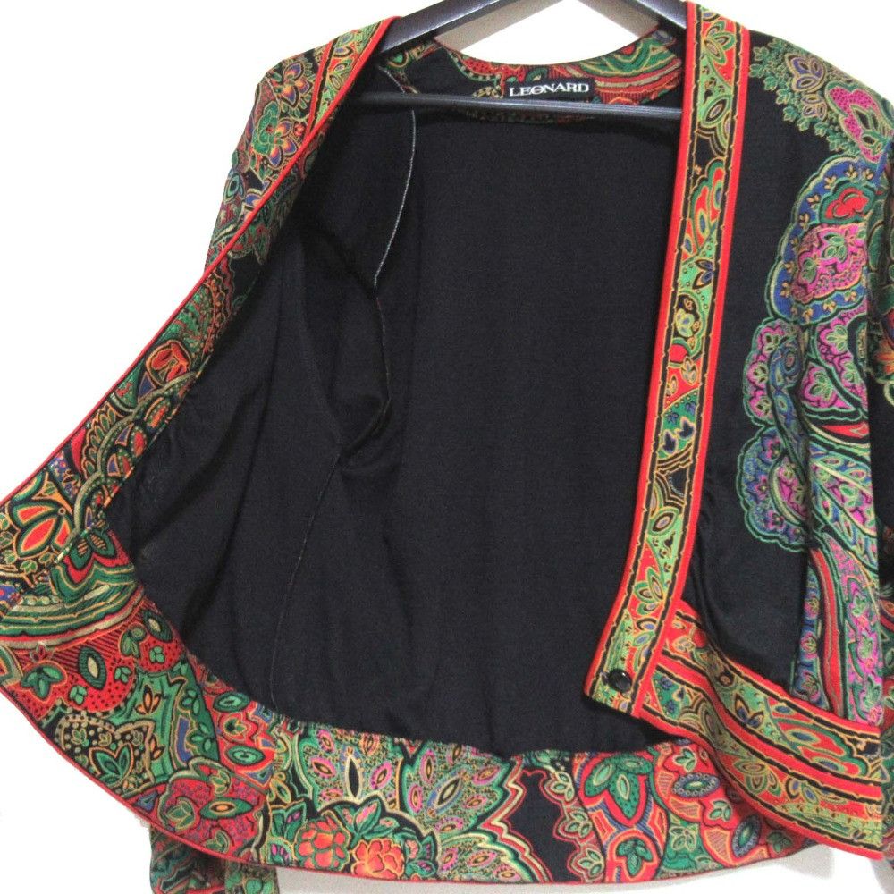 Other Other LEONARD Silk Knit Collarless Jacket Others Outerwear DUTY FREE for USA Size ONE SIZE - 4 Thumbnail