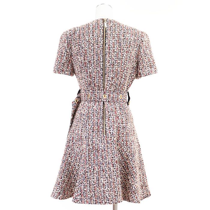 Louis Vuitton Louis Vuitton Louis Vuitton Skater Dress Monogram Tweed Dress Cotton Dresses RW212W FH0 DUTY FREE for USA Size ONE SIZE - 6 Thumbnail