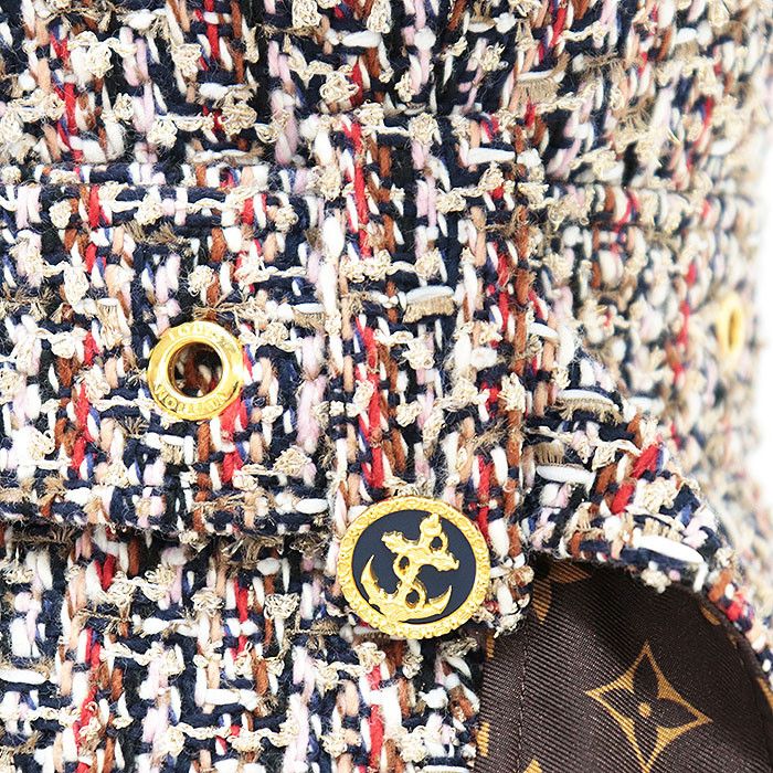 Louis Vuitton Louis Vuitton Louis Vuitton Skater Dress Monogram Tweed Dress Cotton Dresses RW212W FH0 DUTY FREE for USA Size ONE SIZE - 3 Thumbnail