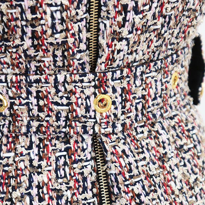 Louis Vuitton Louis Vuitton Louis Vuitton Skater Dress Monogram Tweed Dress Cotton Dresses RW212W FH0 DUTY FREE for USA Size ONE SIZE - 18 Thumbnail
