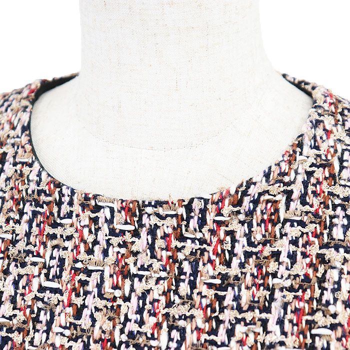 Louis Vuitton Louis Vuitton Louis Vuitton Skater Dress Monogram Tweed Dress Cotton Dresses RW212W FH0 DUTY FREE for USA Size ONE SIZE - 12 Thumbnail