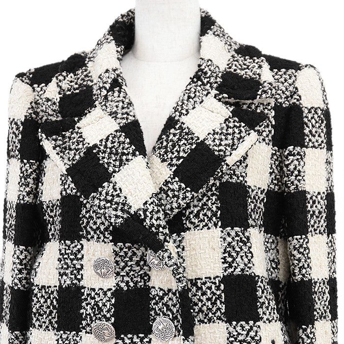 Chanel Chanel Chanel P54393 Tweed Wool Silk Coat Others Outerwear P54393 DUTY FREE for USA Size ONE SIZE - 2 Thumbnail