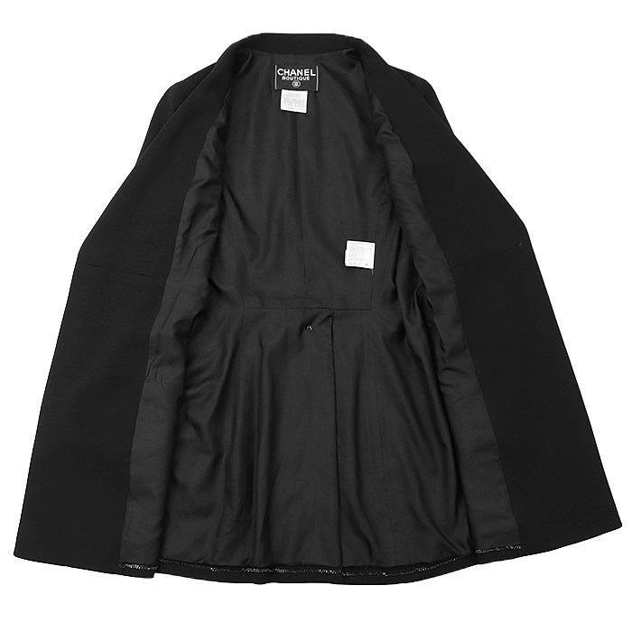 Chanel Chanel Chanel BOUTIQUE Wool Tailored Jacket Leather Outerwear 98P P10815 DUTY FREE for USA Size ONE SIZE - 8 Thumbnail