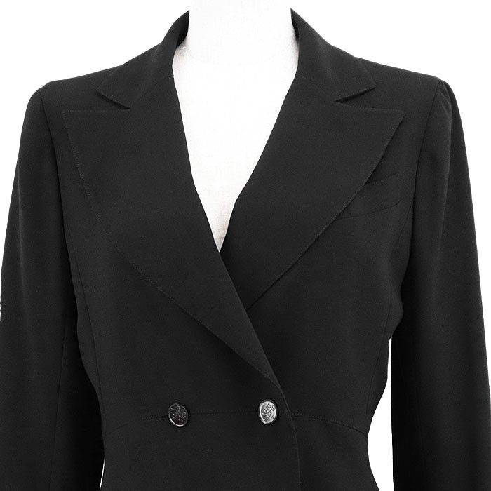 Chanel Chanel Chanel BOUTIQUE Wool Tailored Jacket Leather Outerwear 98P P10815 DUTY FREE for USA Size ONE SIZE - 2 Thumbnail