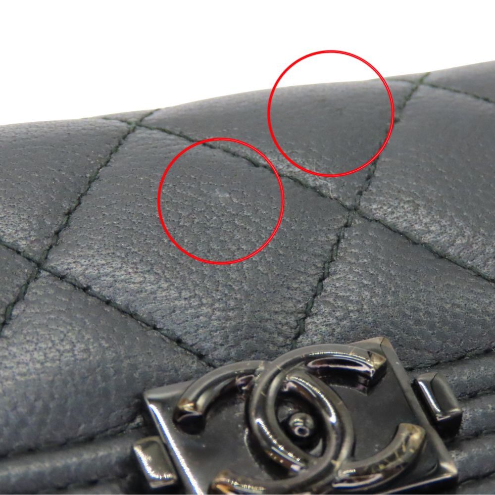 Chanel Chanel Chanel Boy Chanel Caviar Long Wallet Leather Long Wallet A80286 DUTY FREE for USA Size ONE SIZE - 12 Thumbnail