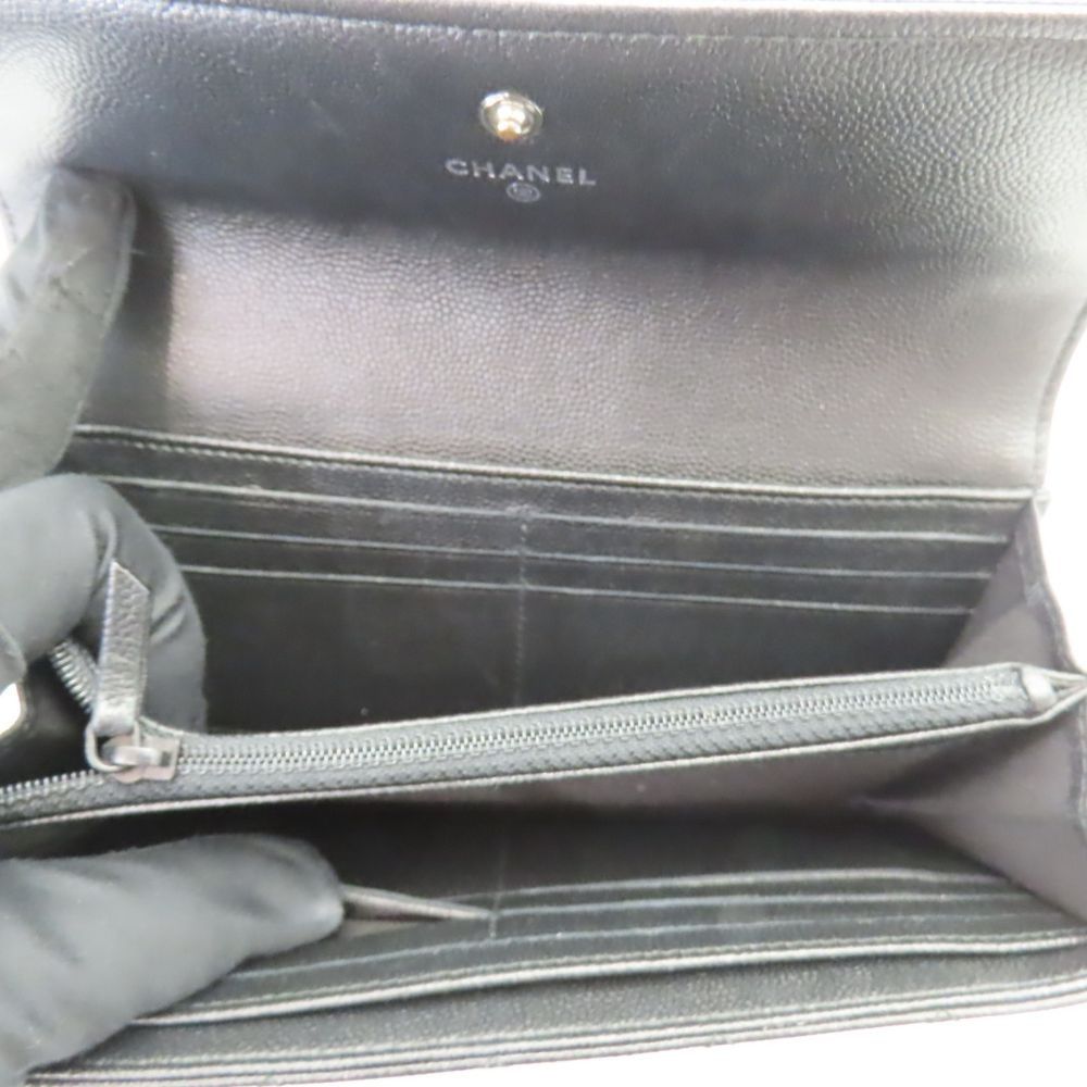 Chanel Chanel Chanel Boy Chanel Caviar Long Wallet Leather Long Wallet A80286 DUTY FREE for USA Size ONE SIZE - 9 Thumbnail