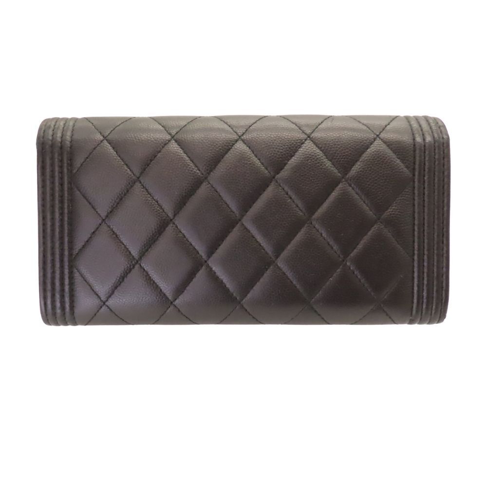 Chanel Chanel Chanel Boy Chanel Caviar Long Wallet Leather Long Wallet A80286 DUTY FREE for USA Size ONE SIZE - 3 Thumbnail