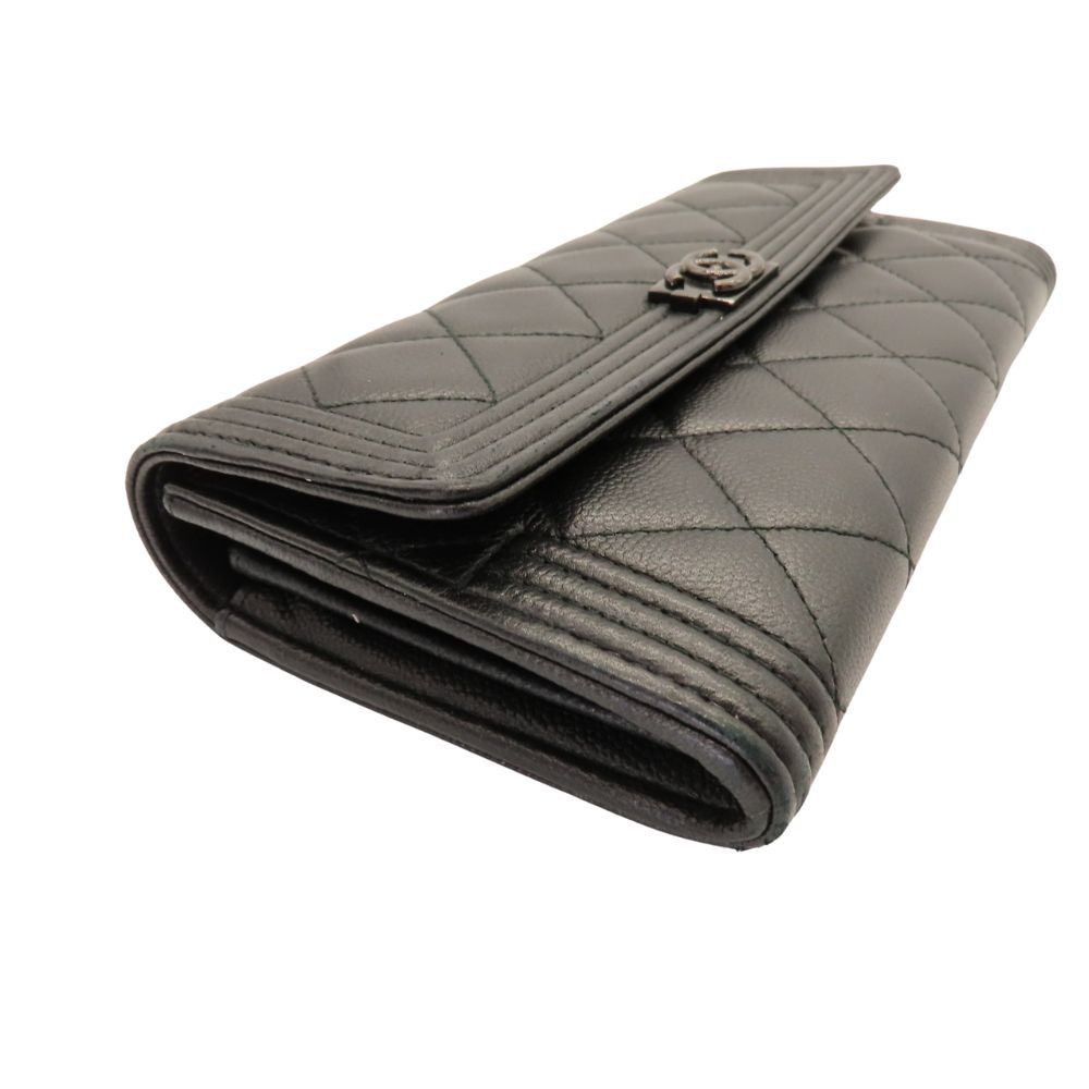 Chanel Chanel Chanel Boy Chanel Caviar Long Wallet Leather Long Wallet A80286 DUTY FREE for USA Size ONE SIZE - 5 Thumbnail