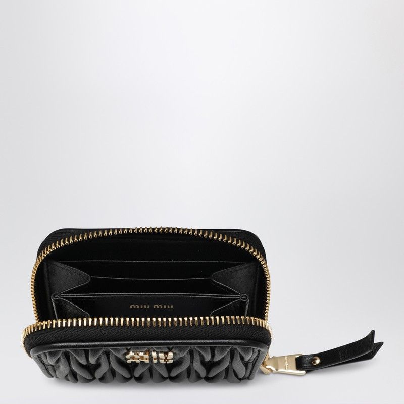 Miu Miu Miu Miu Black Matelasse Nappa Coin Purse Size ONE SIZE - 2 Thumbnail