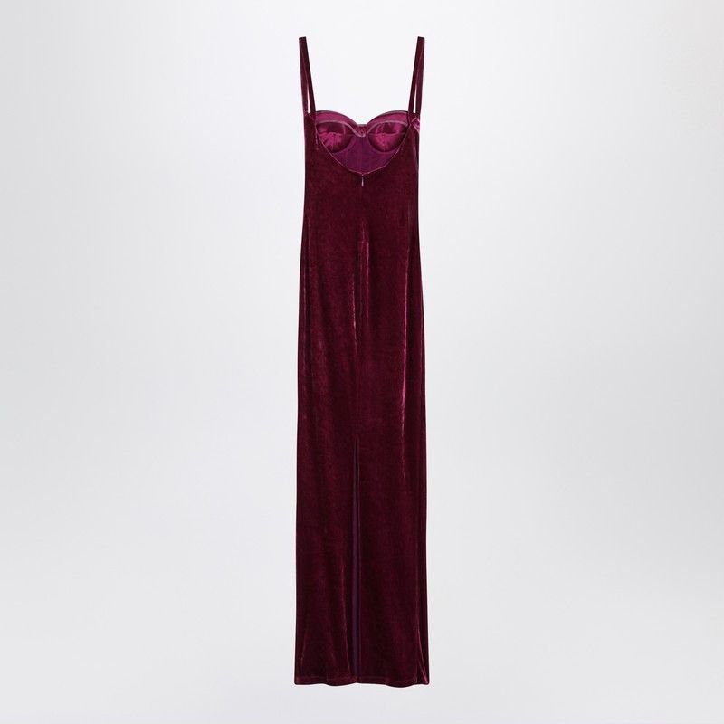 Balenciaga Balenciaga Long Plum-Colored Velvet Dress Size XS / US 0-2 / IT 36-38 - 2 Thumbnail
