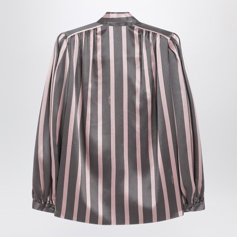 Valentino Striped Crepe De Chine Shirt