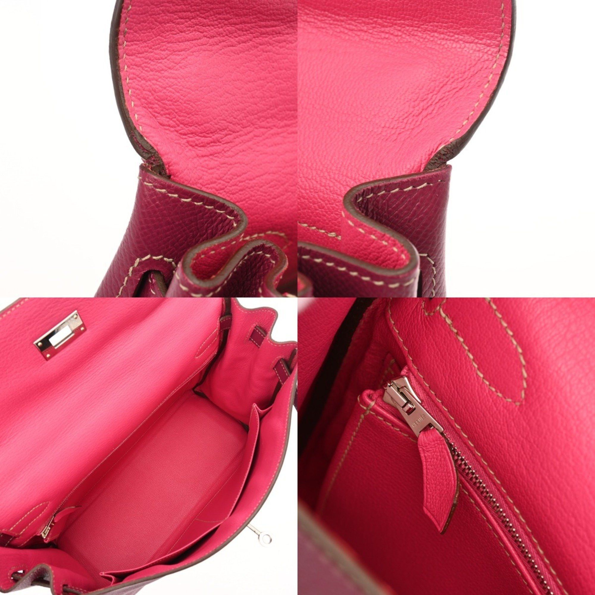 HERMES Kelly 32 Candy, Inner Stitching, Tosca/Rose Tyrien, O Stamp (circa 2011), Women's Epsom Leather 2-Way Bag